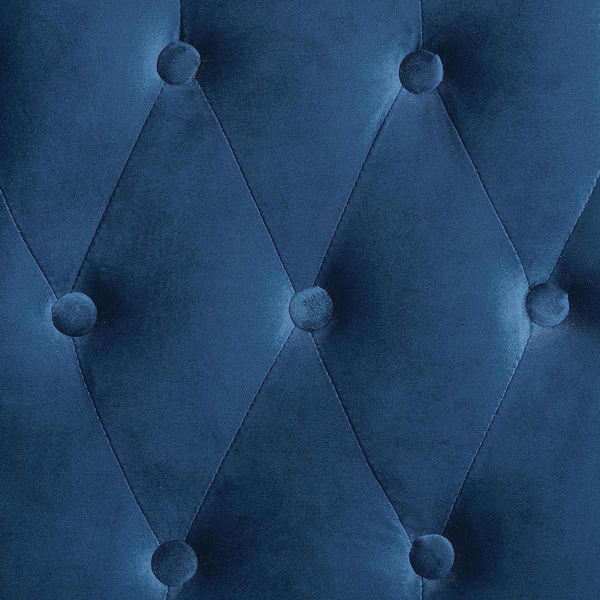 SESSEL Samtstoff dunkelblau Alta - Blau/Schwarz, Textil (72/102/85cm) - Beliani