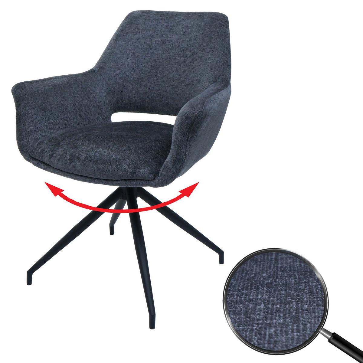 ESSZIMMERSTUHL Grau - Dunkelgrau/Grau, Textil (65/86/60cm) - MCW