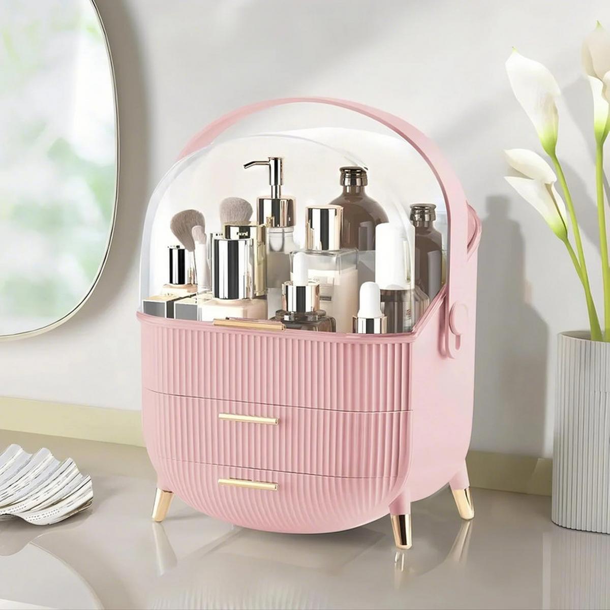 KOSMETIKORGANIZER Carl Ⅲ 26/16/38 cm - Pink, Kunststoff (16/38/26cm) - Nettlife