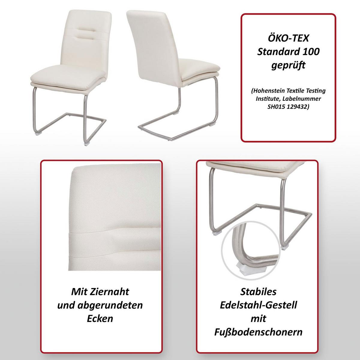 ESSZIMMERSTUHL Anthrazit 2er-Set - Dunkelgrau/Anthrazit, Textil (47/92/57cm) - MCW