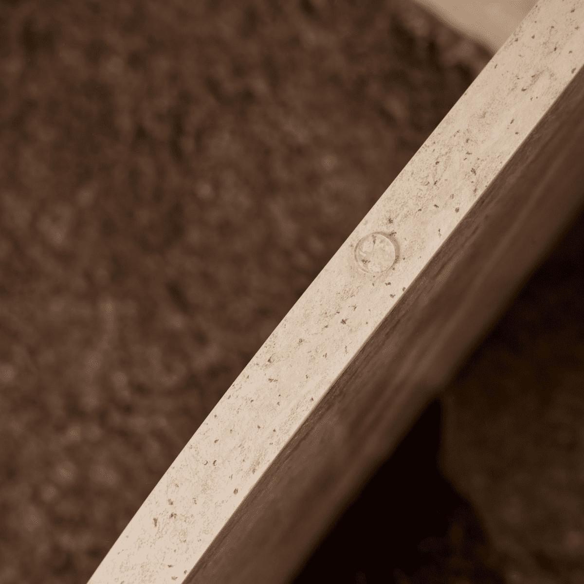 COUCHTISCH mit gekreuzten Beinen und gehärteter Glasplatte 75/75/35 cm - Beige, Holzwerkstoff (5.5/75/35cm) - Calicosy