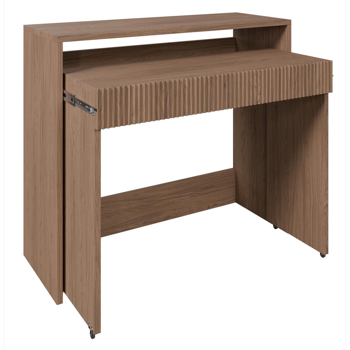 AUSZIEHBARER SCHREIBTISCH ZOOM EICHE CASELLA BRAUN 98 CM - Eichefarben, Holzwerkstoff (39/98/87cm) - Selsey