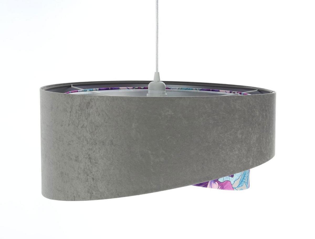 HÄNGELEUCHTE Grau 50/23 cm - Lila, Kunststoff (50/1.3/23cm) - ONZENO