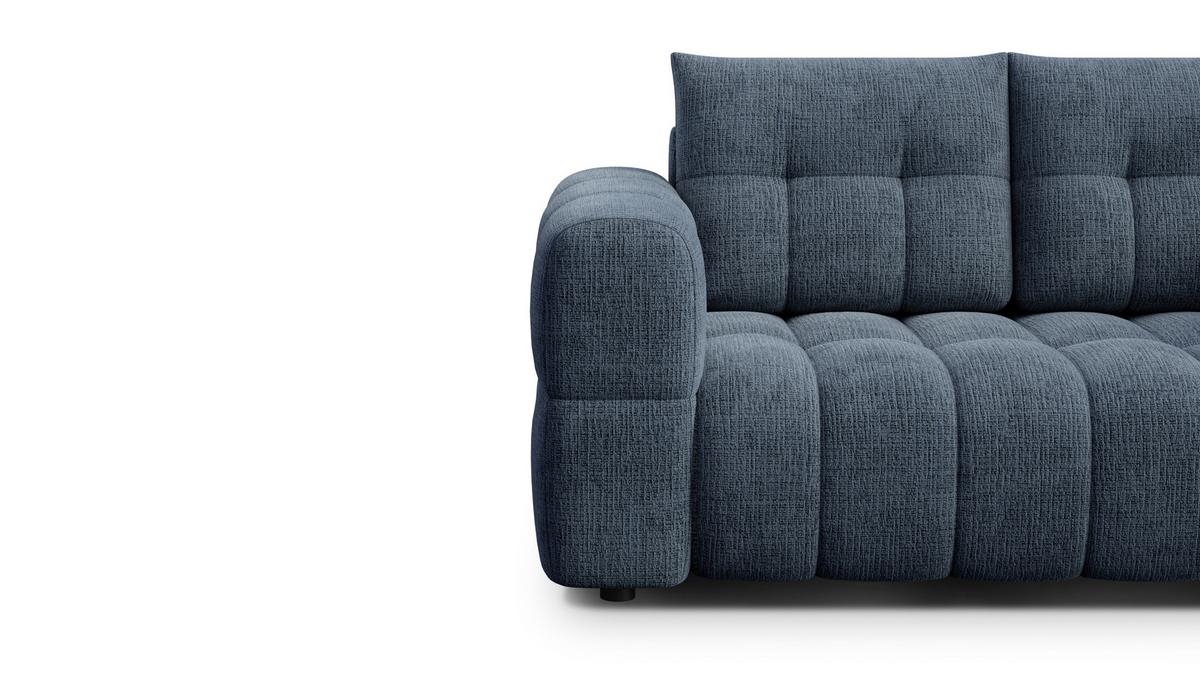 SOFA CLOUDI 2-Sitzer, marineblau - Blau/Schwarz, Holz/Textil (181/89/104cm) - Wozimo