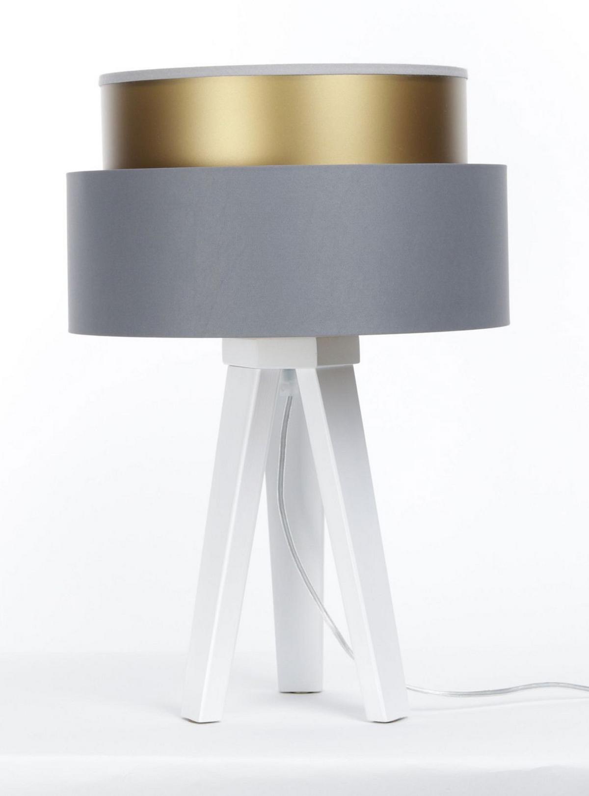 TISCHLAMPE Grau 30/45 cm - Weiß, Kunststoff (30/0.7/45cm) - ONZENO