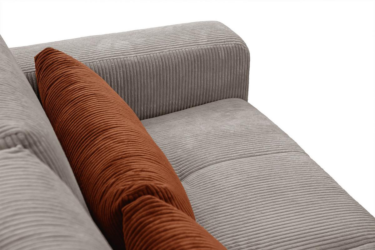 SOFA OLI 3-Sitzer, taupe - Taupe, Holz/Textil (208/91/108cm) - Wozimo