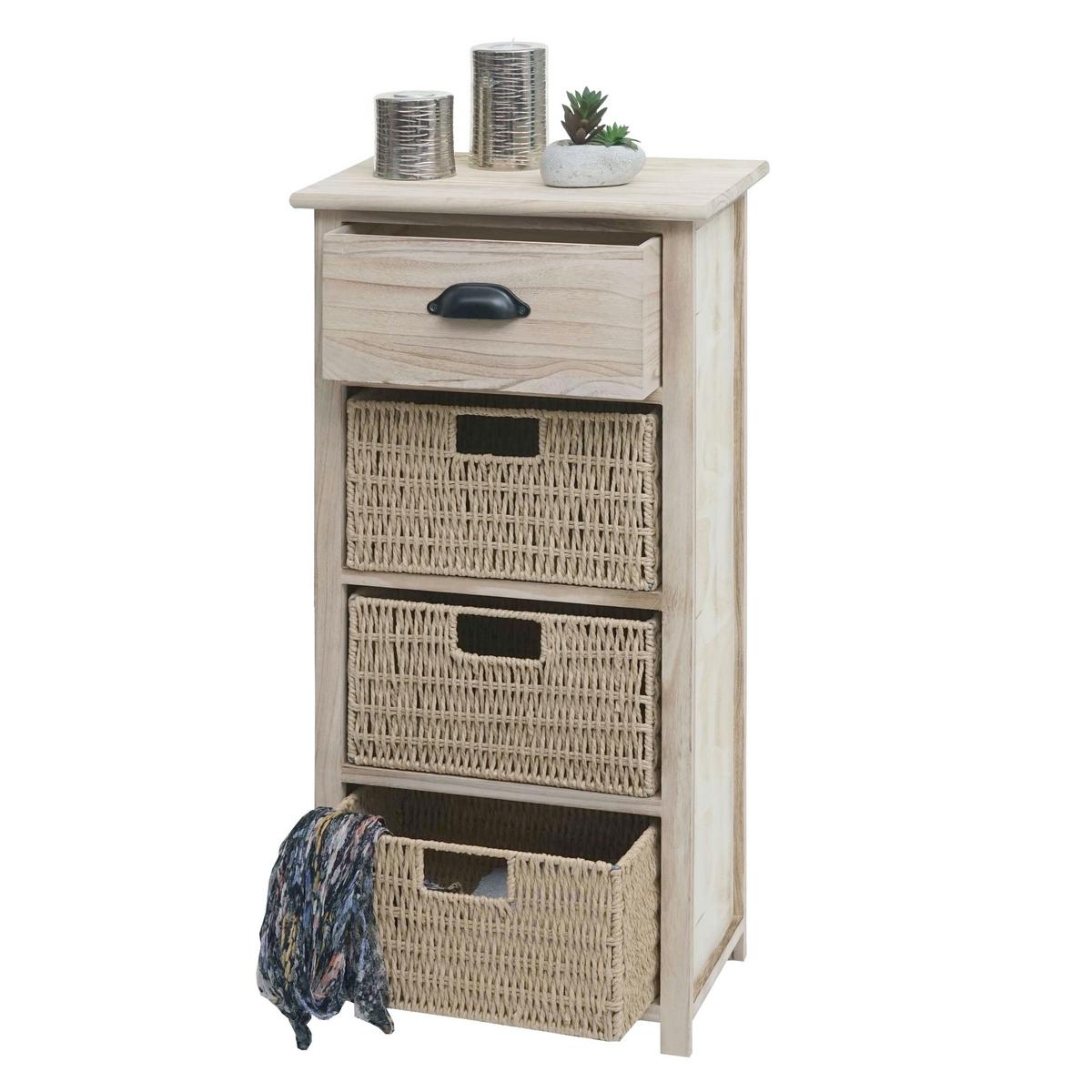 KOMMODE MIT KÖRBEN Braun - Braun, Holz (40/83/29cm) - MCW