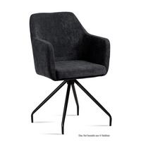 ARMLEHNSTUHL (6er-Set) Dijana 57x87x60 Schwarz/Anthrazit - Anthrazit/Schwarz, Kunststoff (60/87/57cm) - 58aufmkessel