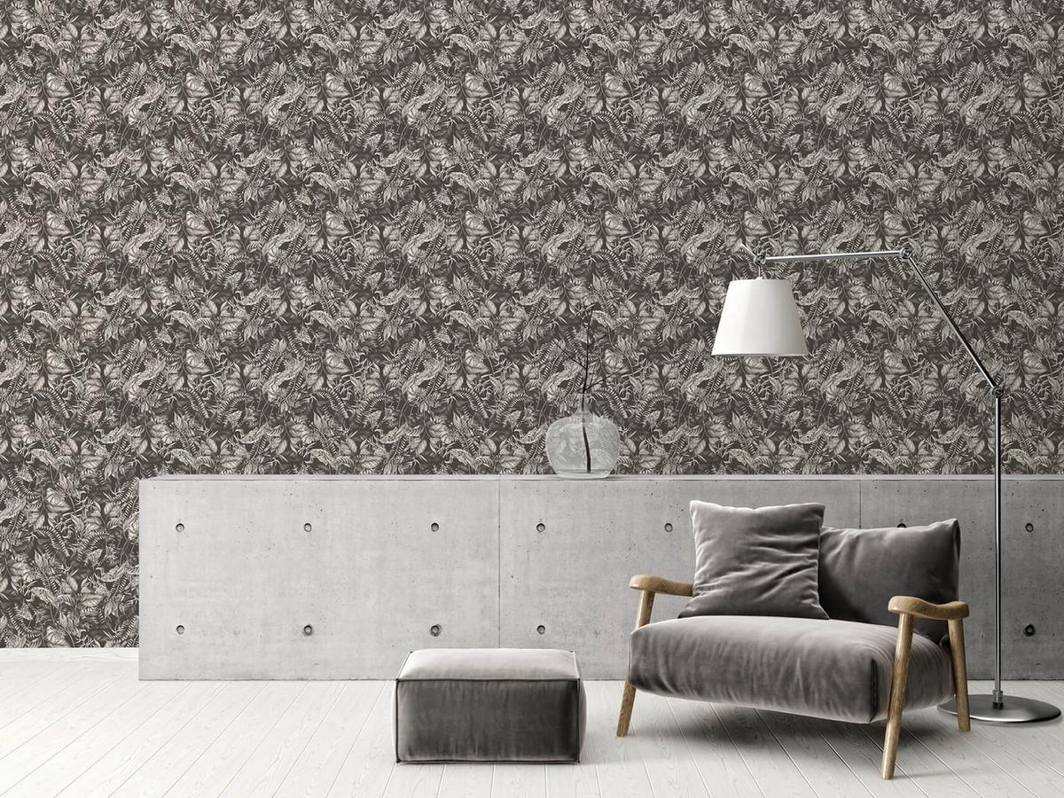 VLIESTAPETE Schwarz-Weiß 53/1005 cm - Schwarz, Textil (53/1cm) - KUNSTLOFT