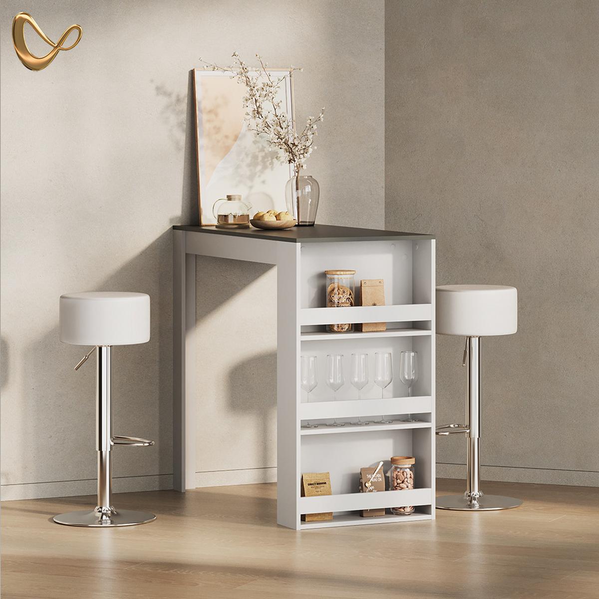 BARTISCH Regusa Weiß/Anthrazit 57 x 117 cm - Anthrazit/Weiß, Holzwerkstoff (117/57/106cm) - Livinity®