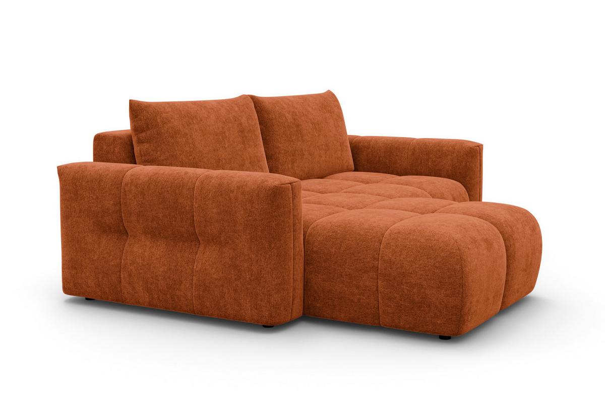 ECKSOFA VERONA 3-Sitzer links, Orange - Schwarz/Orange, Holz/Textil (224/173cm) - Courtois Laville