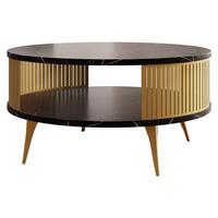 COUCHTISCH Roenni Gold - Goldfarben/Multicolor, Holzwerkstoff/Metall (75/75/44cm) - MIRJAN24