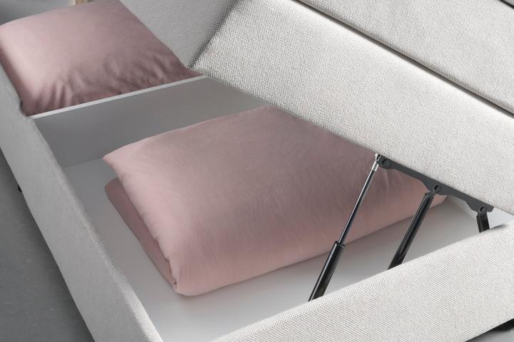 Boxspringbett grau Bettkasten mit Stauraum