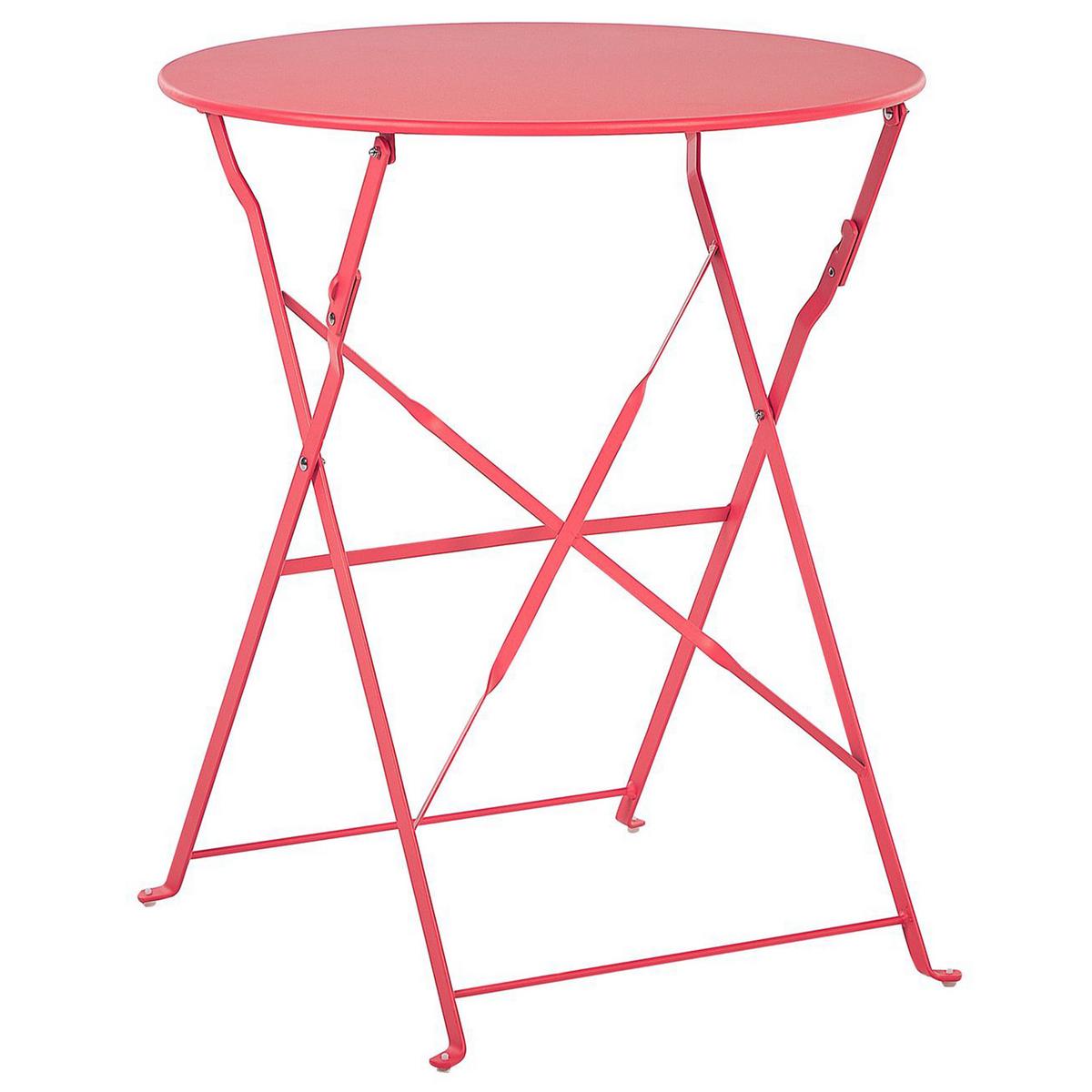 BALKONSET 2-Sitzer rot zusammenklappbar Fiori - Rot, Metall - Beliani