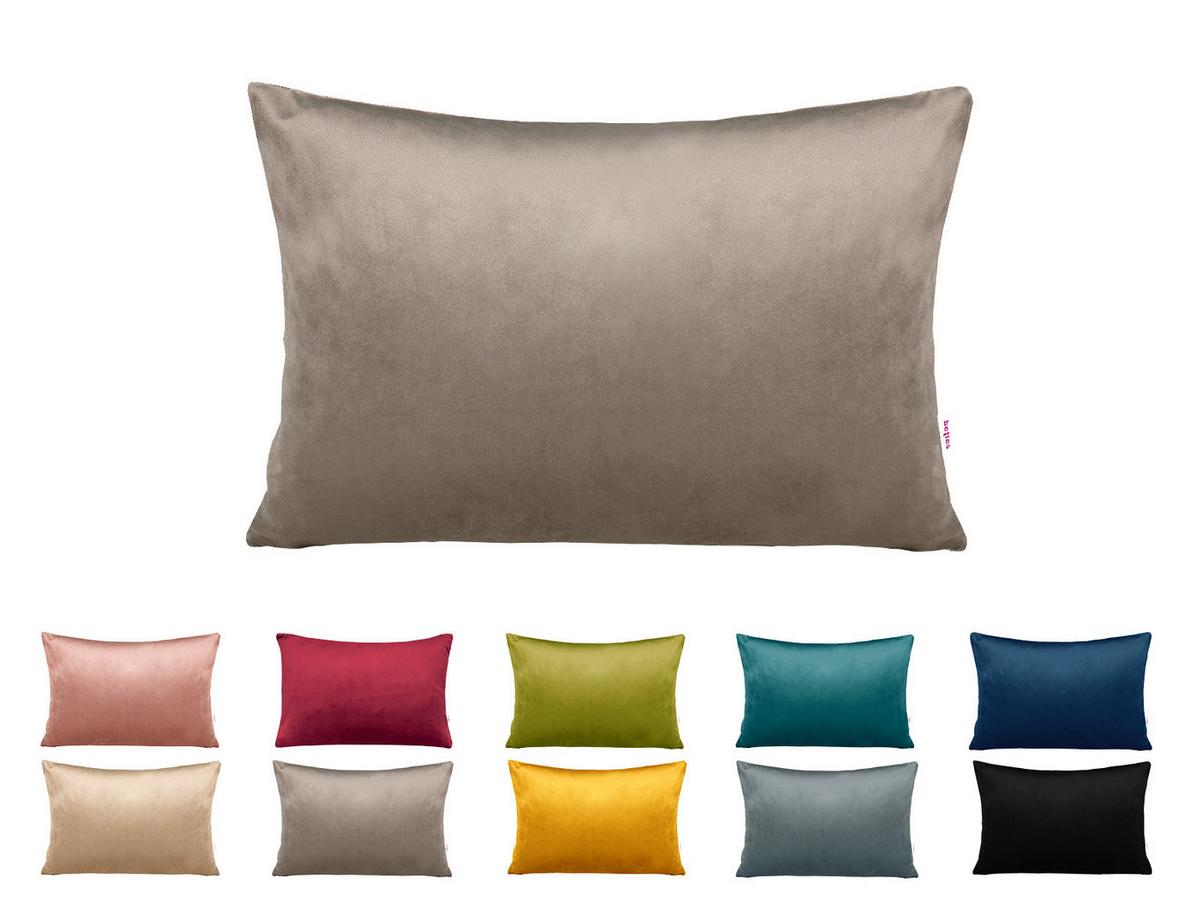 KISSENHÜLLE Samt&Sonders taupe 25/35 cm - Taupe, Textil (25/35cm) - beties Heimtextil