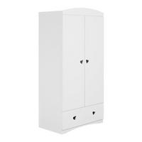 SCHRANK 2 Türen Weiß - Weiß, Holzwerkstoff (90/187/57cm) - Petits-meubles