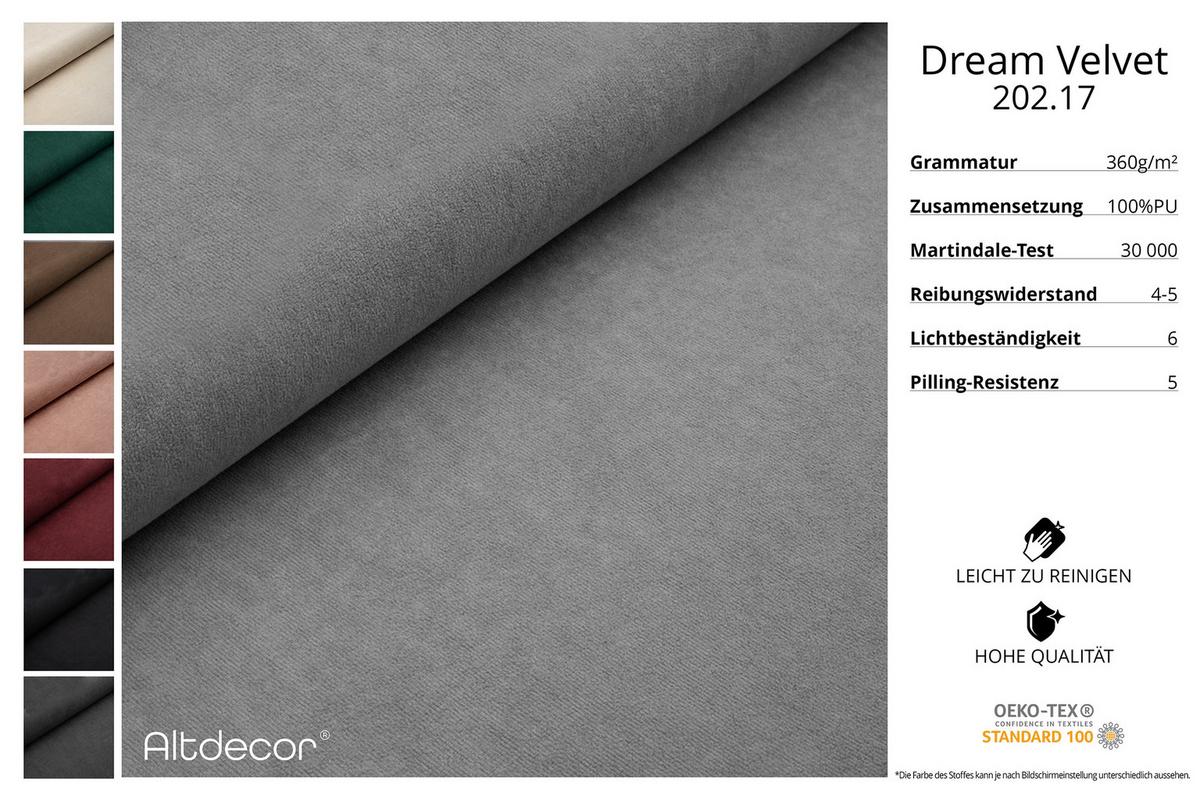 ECKSOFA mit Schlaffunktion und Bettkasten LIRA-L - 264x172x89 Grau - Grau, Holzwerkstoff/Textil (172/264cm) - ALTDECOR