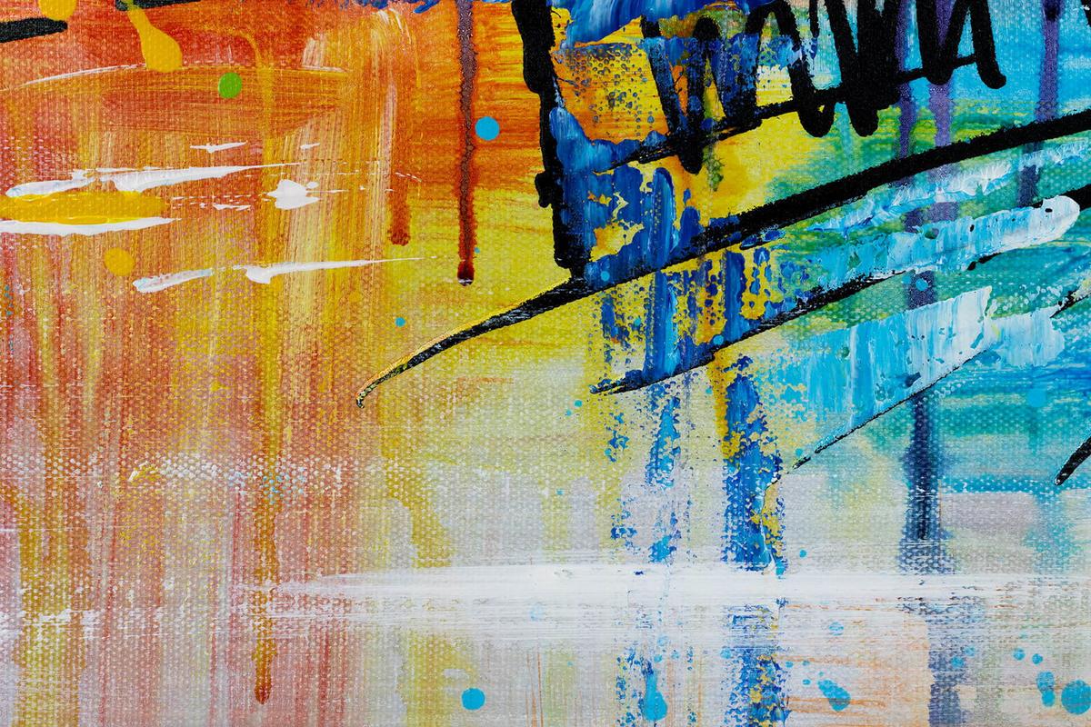 ACRYLBILD HANDGEMALT 120/60 cm - Grau, Holz/Textil (120/60cm) - KUNSTLOFT
