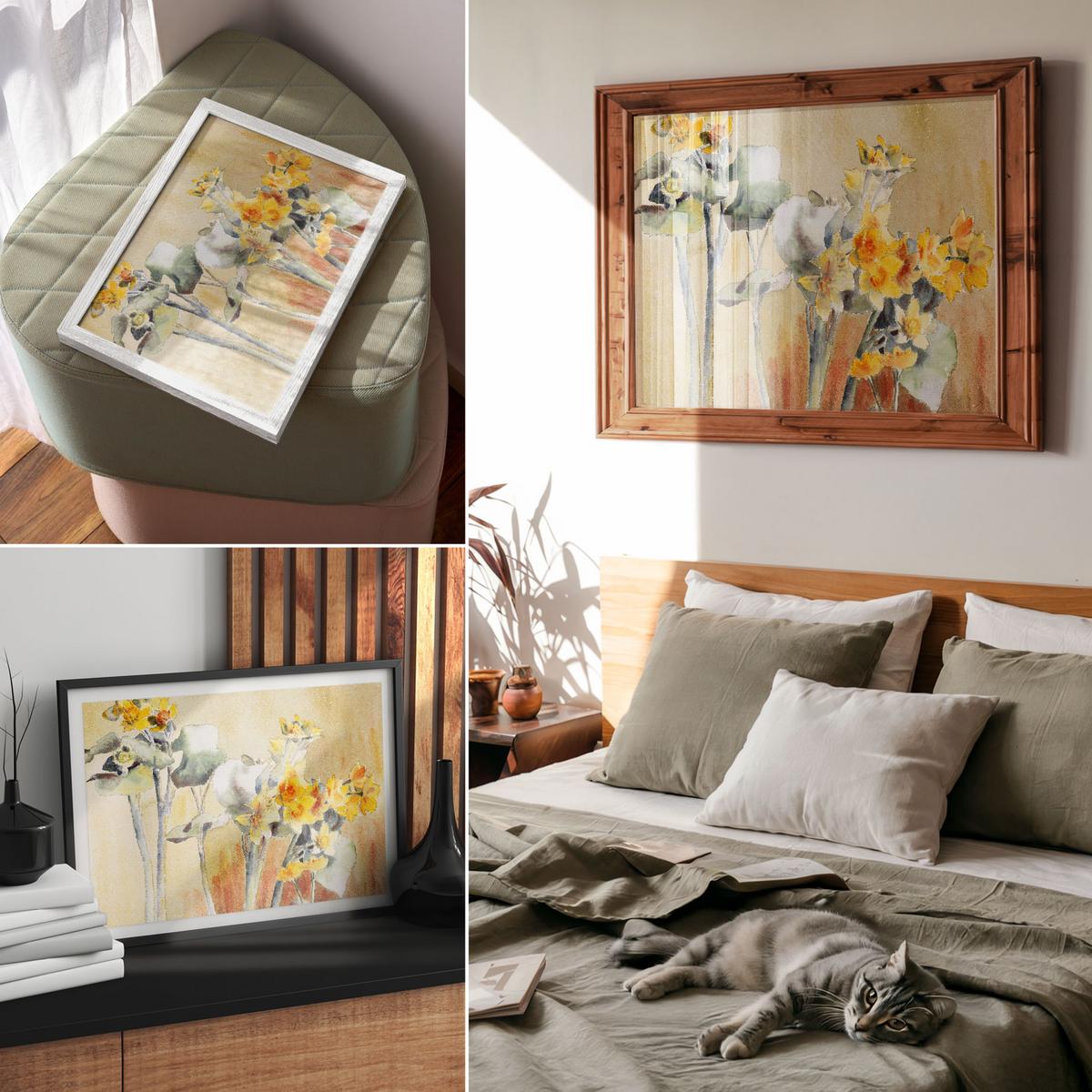 POSTER - 42x29 cm (A3) - Hannah Borger Overbeck - Orangenblüten - Gelb, Textil (42/29.7/0.1cm) - TULUP