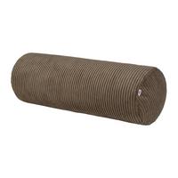 XL-NACKENROLLENHÜLLE HYggelig No.2 Block Cord-Samt umbra-braun 70/25 cm - Braun, Textil (25/70cm) - beties Heimtextil