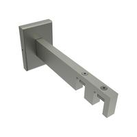 TRÄGER FÜR GARDINENSTANGEN INNENLAUF 14x35 mm, Smartline 2-läufig lang, Edelstahl-Optik - Edelstahlfarben, Metall (14.5/6.5/4.5cm) - INTERDECO