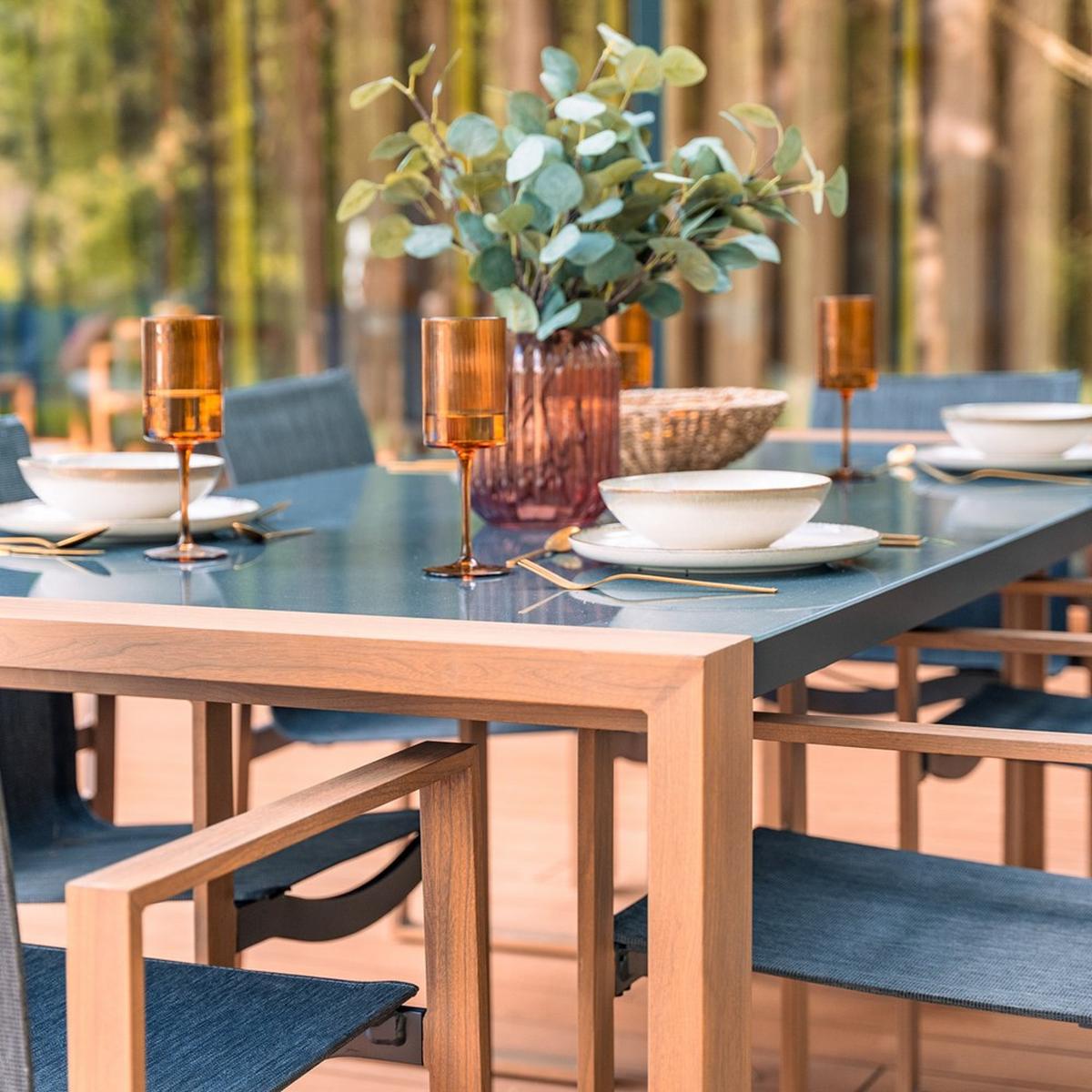 ESSGRUPPEN-SET DUISBURG 9-teilig - Anthrazit/Braun, Holzwerkstoff - RAUMHIRSCH FURNITURE