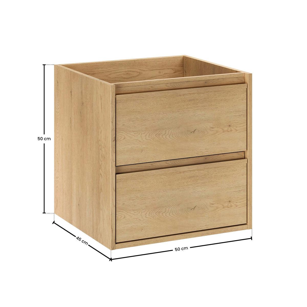 WASCHTISCHUNTERSCHRANK 50cm Edmé Holz - Braun, Holzwerkstoff (50/50/46cm) - Petits-meubles