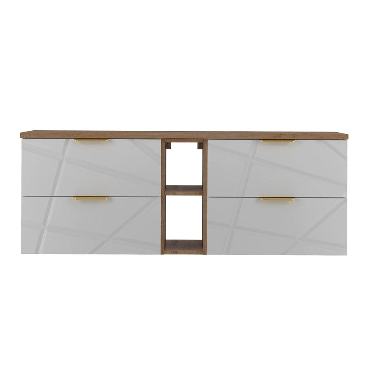 WASCHTISCHUNTERSCHRANK 140.6cm Aurora Weiß - Weiß, Holzwerkstoff (140.6/52.2/46.5cm) - Petits-meubles