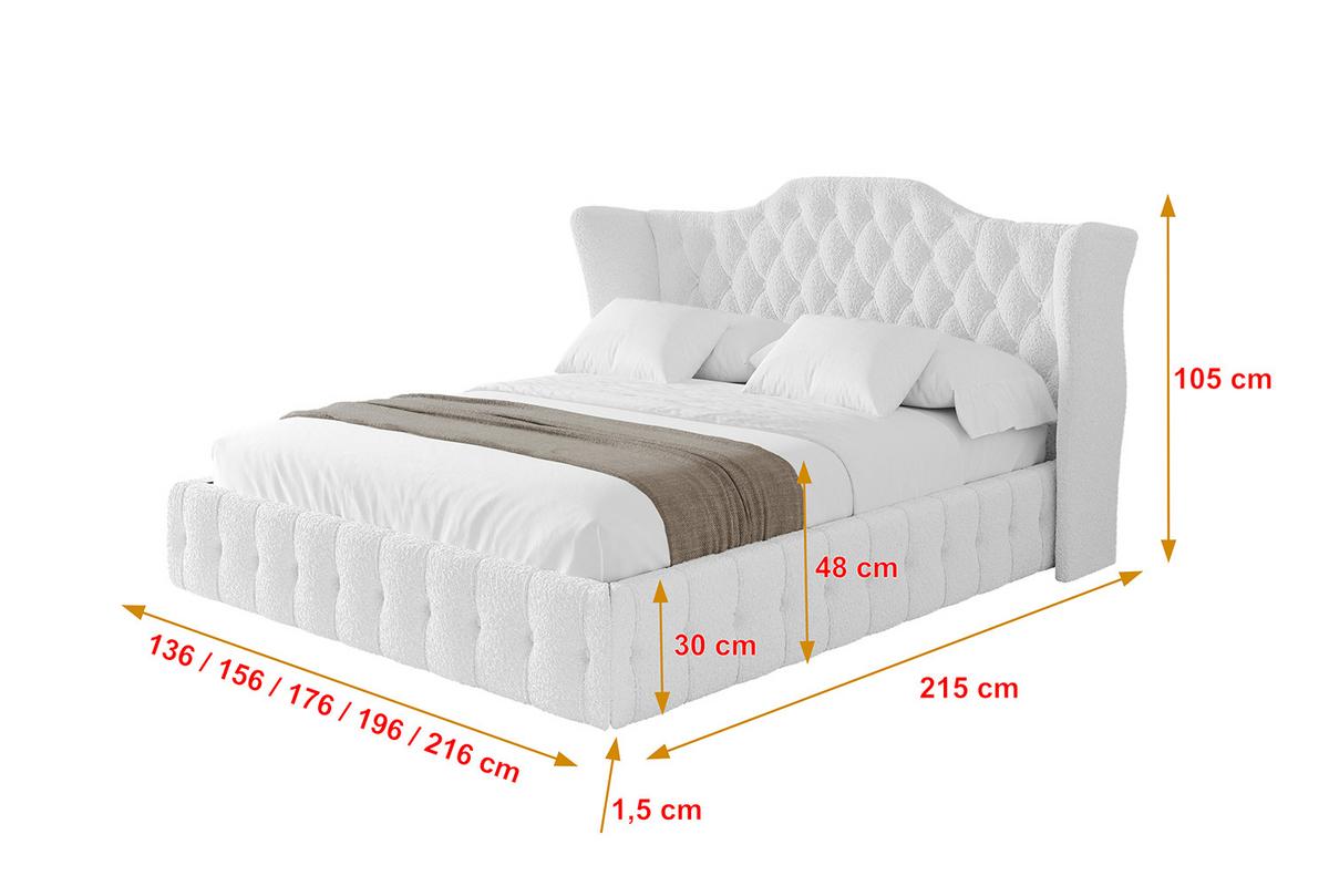 POLSTERBETT mit Bettkasten und Lattenrost, Boxbett ohne Matratze - MODY 120x200 Weiß - Weiß, Holzwerkstoff/Textil (120/200cm) - ALTDECOR