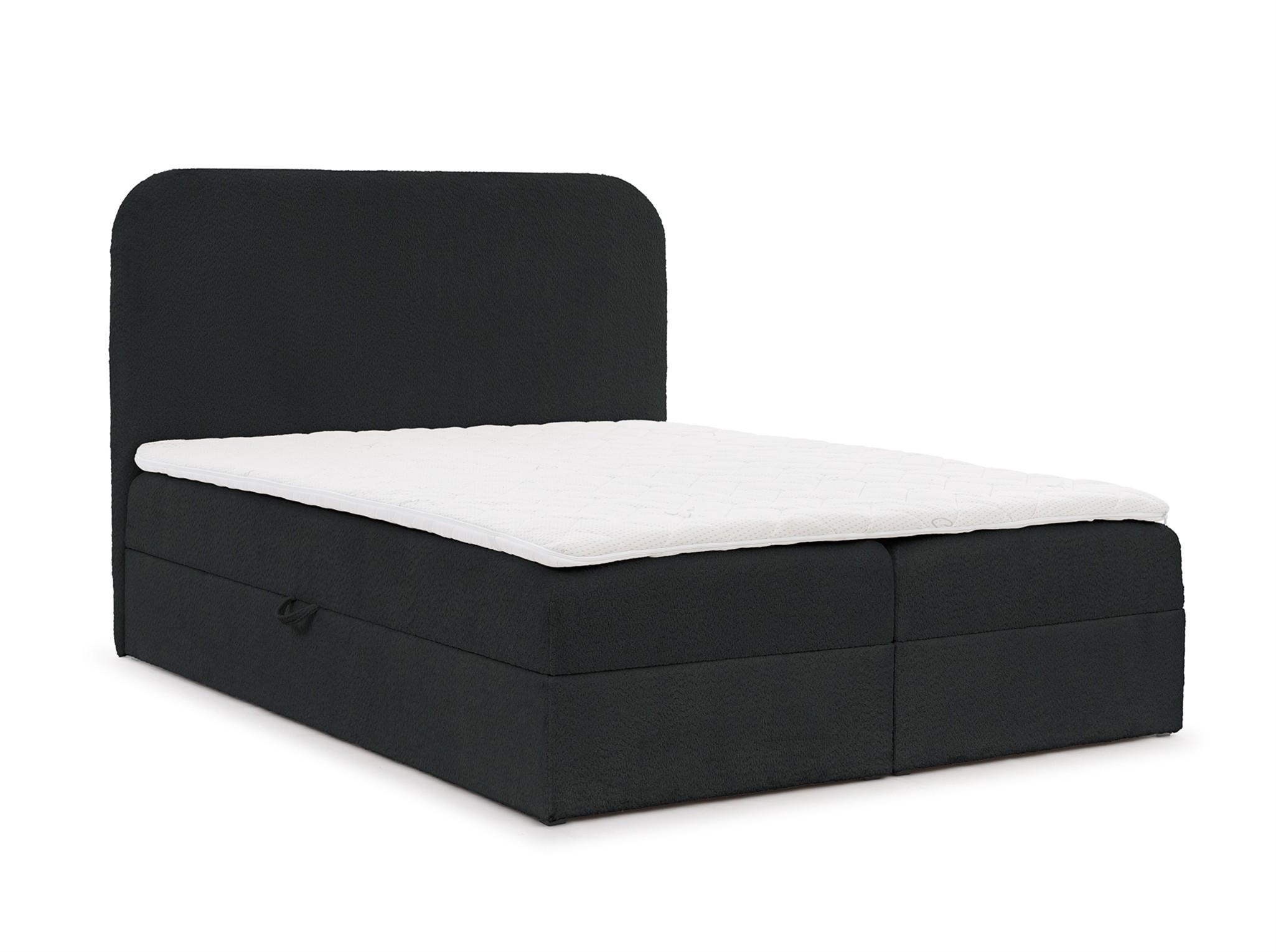 BOXBETT Bineta Premium überlänge - Schwarz, Holzwerkstoff/Textil (200/220cm) - Fun Möbel