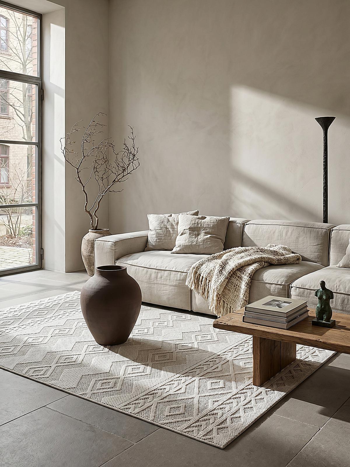 TEPPICHLÄUFER Berber STURA Polypropylen Creme 80 x 250 cm - Beige, Textil (80/250cm) - KADIMA DESIGN