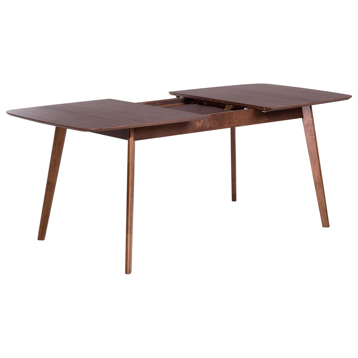ESSTISCH 150-190/90/75 cm Dunkelbraun Rechteckig Madox - Dunkelbraun, Holzwerkstoff (190/90/75cm) - Beliani