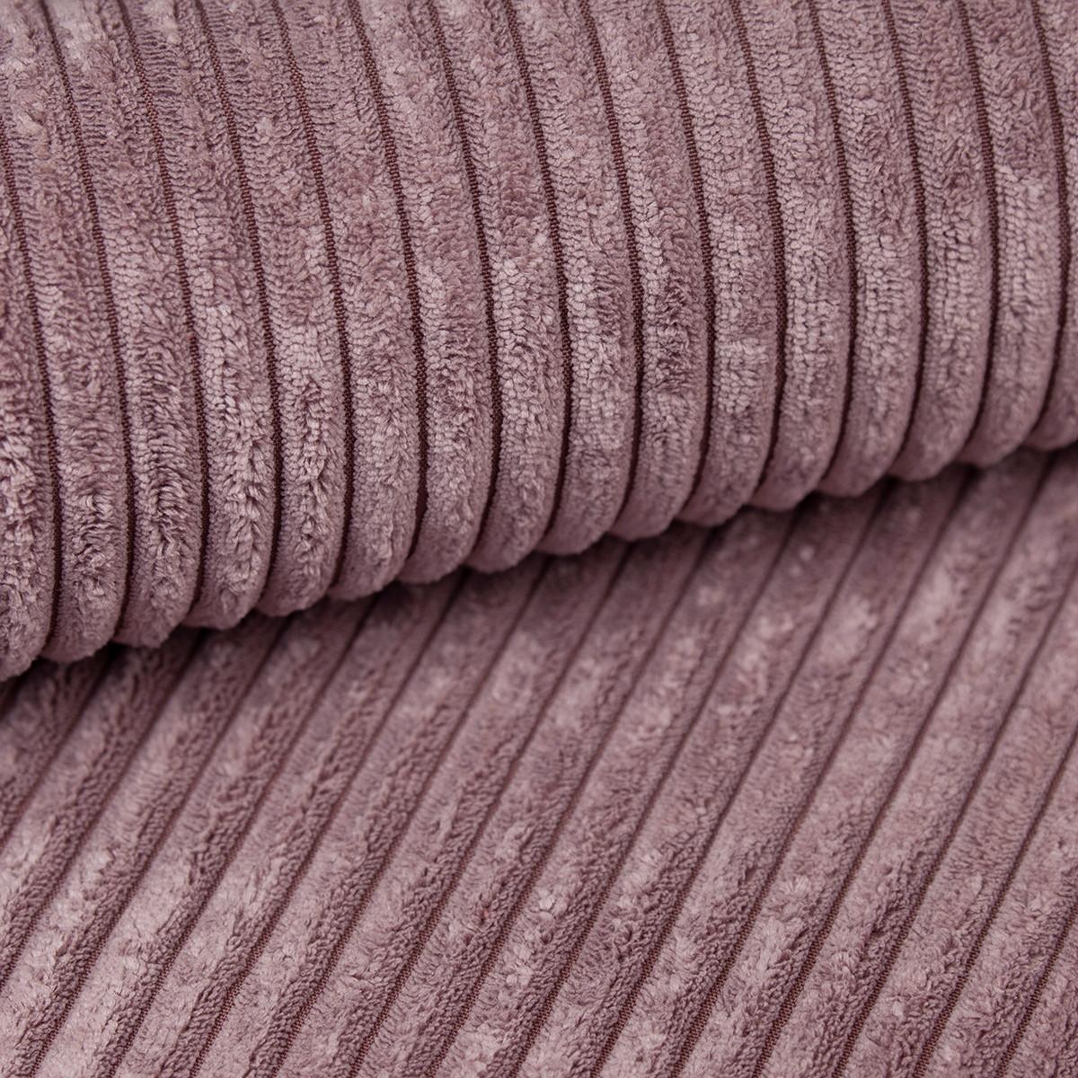 ECKSOFA SORELA P L-S Lila Kordstoff mit Schlaffunktion - Lila, Holz (263/174cm) - MASSENO