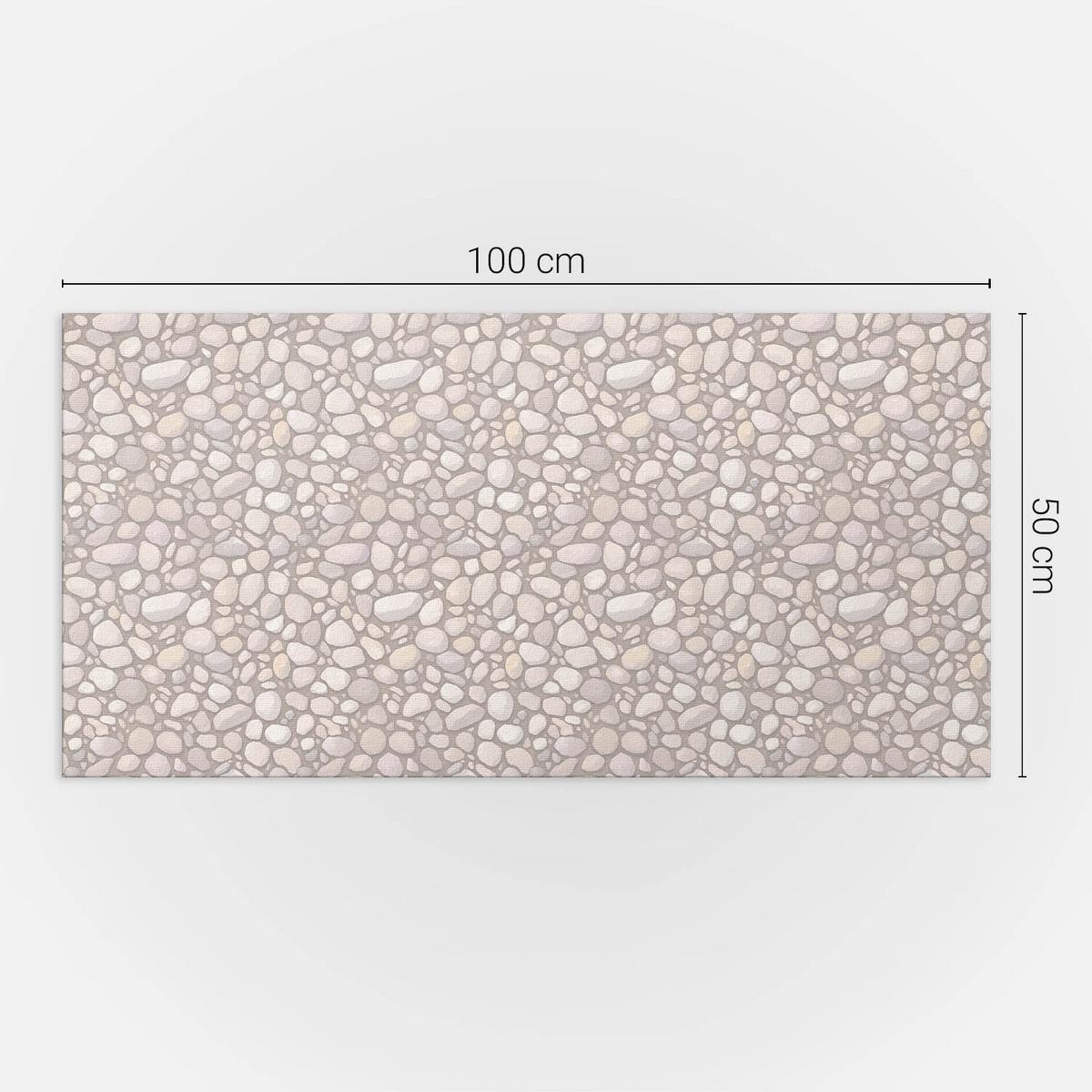 WANDPANEEL 100x50 cm selbstklebend Ciottolo - Ecru, Kunststoff (50/1.6/100cm) - Wallfluent