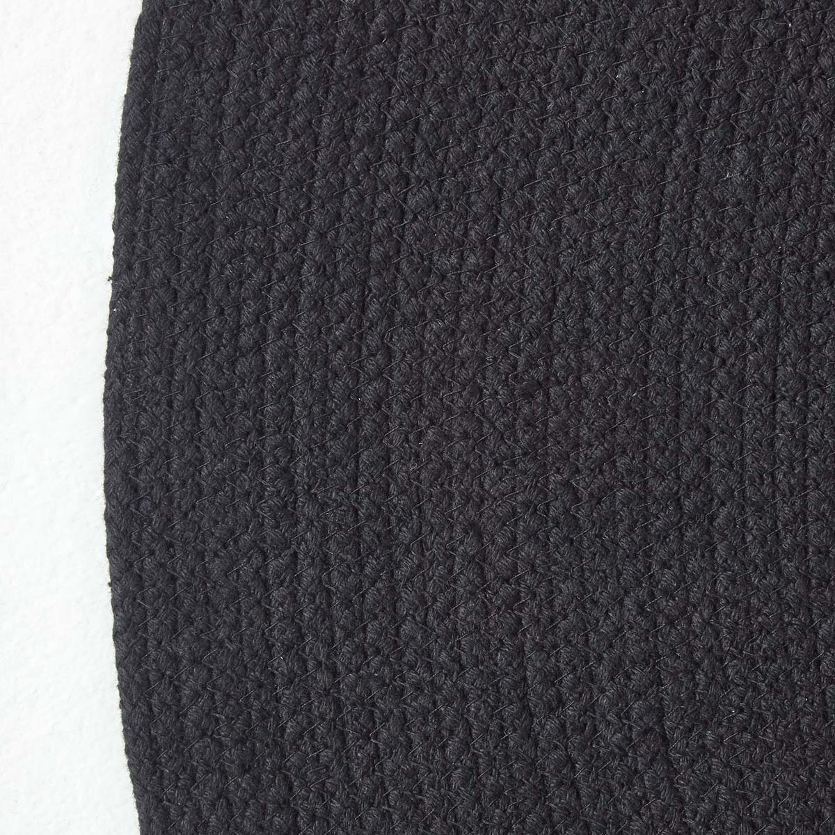 TEPPICHLÄUFER geflochten oval 66/200 cm - Schwarz, Textil (66/200cm) - Homescapes