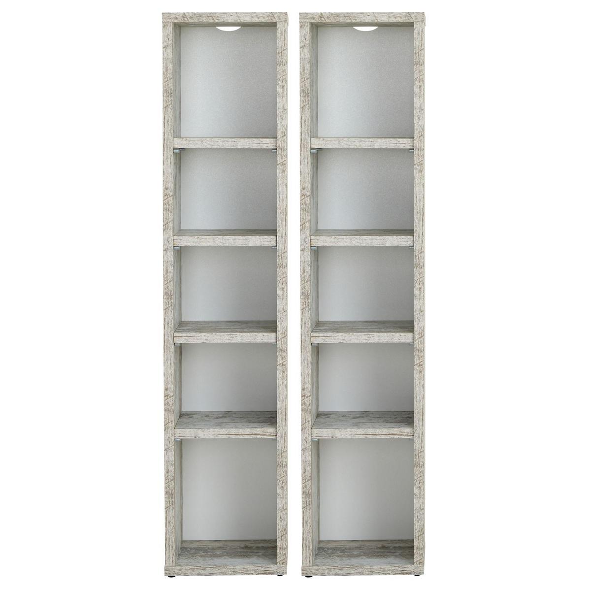CD/DVD- REGAL CHART Shabby Chic - Dunkelbraun, Holzwerkstoff (20/186/17cm) - CARO-Möbel
