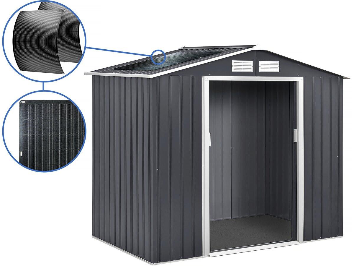 METALL-GARTENHAUS vegas Grau - Grau, Metall (267/192/181cm) - Habitat Garten