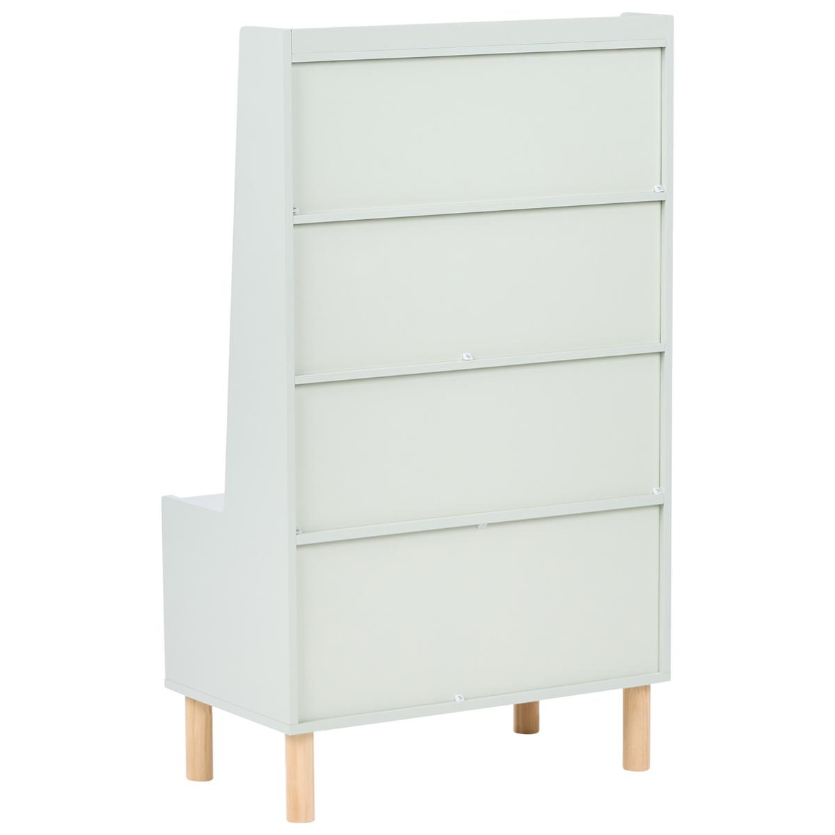 BÜCHERREGAL mit 3 Ebenen 120 cm Hellgrün Quilpie - Hellgrün, Holzwerkstoff (70/120/40cm) - Beliani