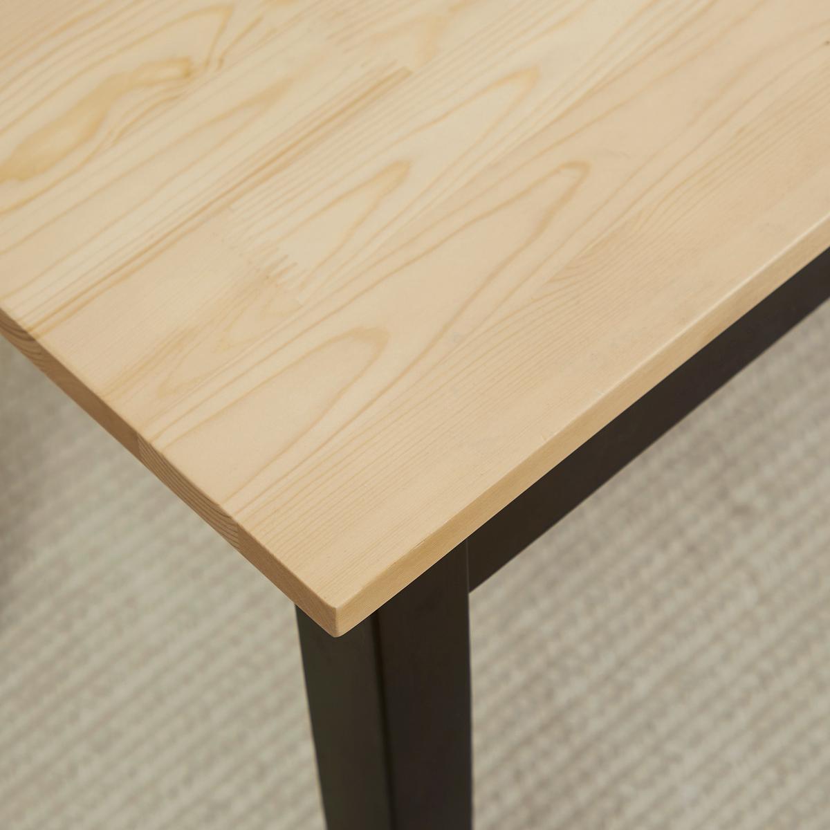 SITZBANK 2-Sitzer Essbank Holzbank, Küchenbank für Eingang bis 220 kg belastbar - Schwarz/Naturfarben, Holz (36/45/102cm) - HOMCOM