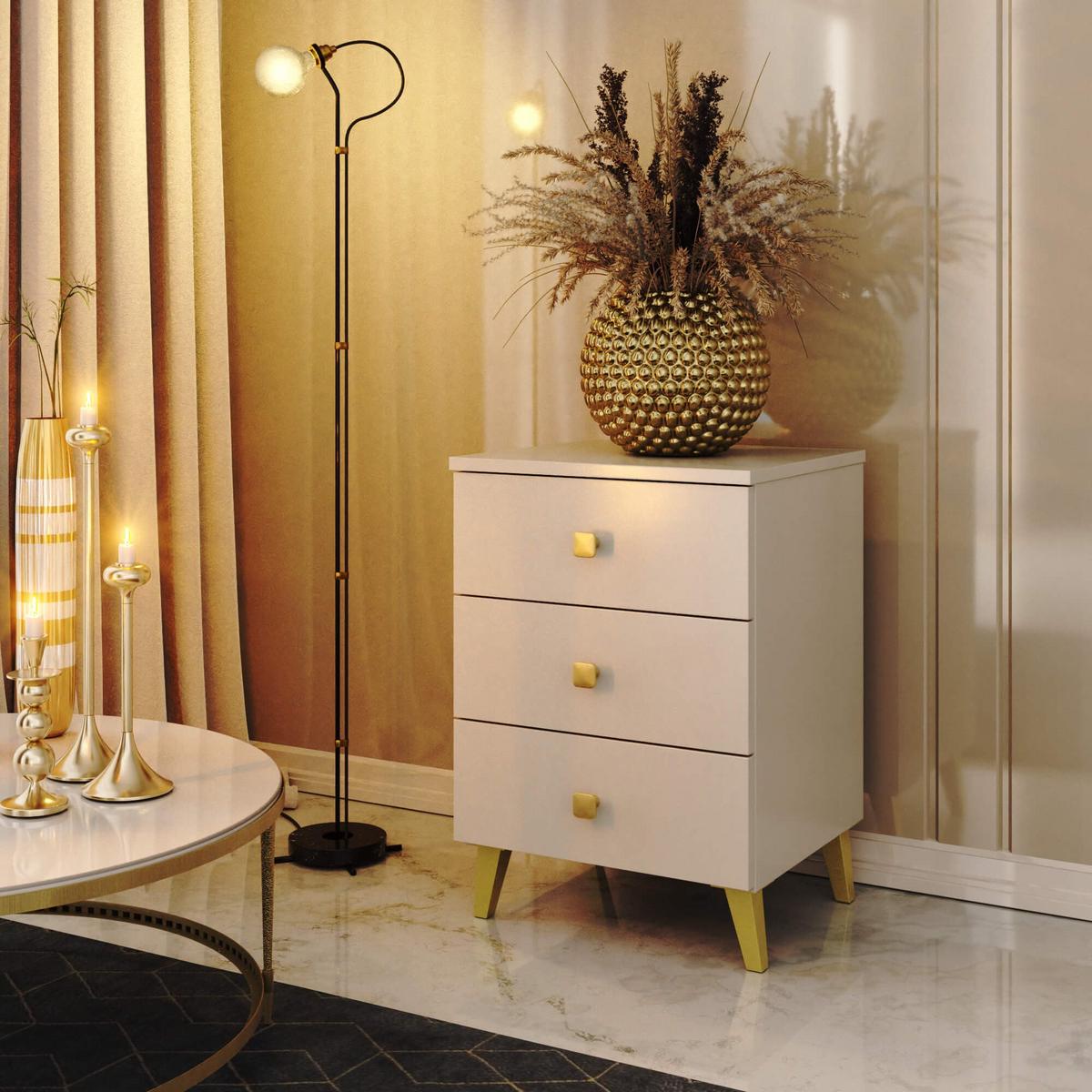 NACHTTISCH Kaschmir 58/40/37 - Kaschmir, Holzwerkstoff (40/58/37cm) - RAUMHIRSCH FURNITURE