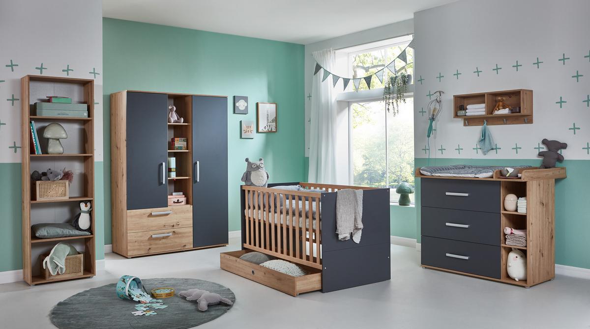 BETTSCHUBKASTEN Alessio für 70 x 140 cm Babybett - Eiche Artisan, Holzwerkstoff (137/16/63cm) - arthur berndt