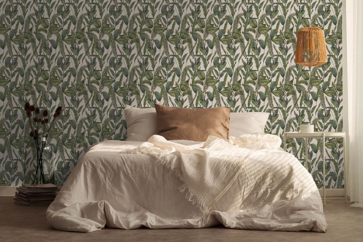 VLIESTAPETE Grün 53/1005 cm - Beige, Textil (53/1cm) - KUNSTLOFT