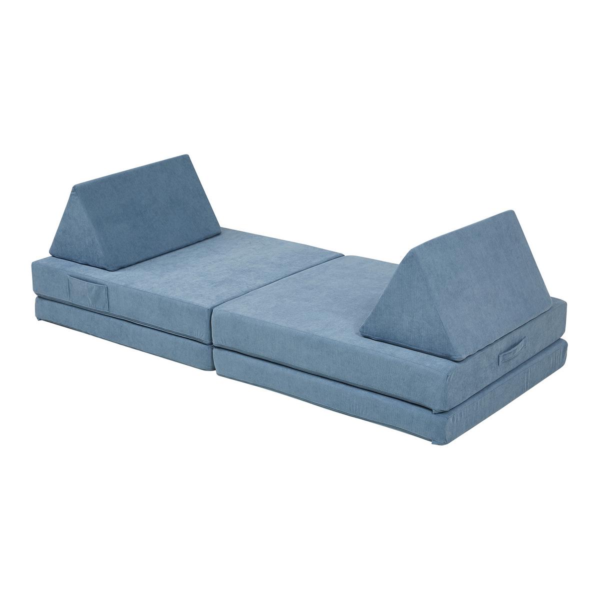SPIELSOFA Norhulta - Blau, Textil (150/46/66cm) - [en.casa]