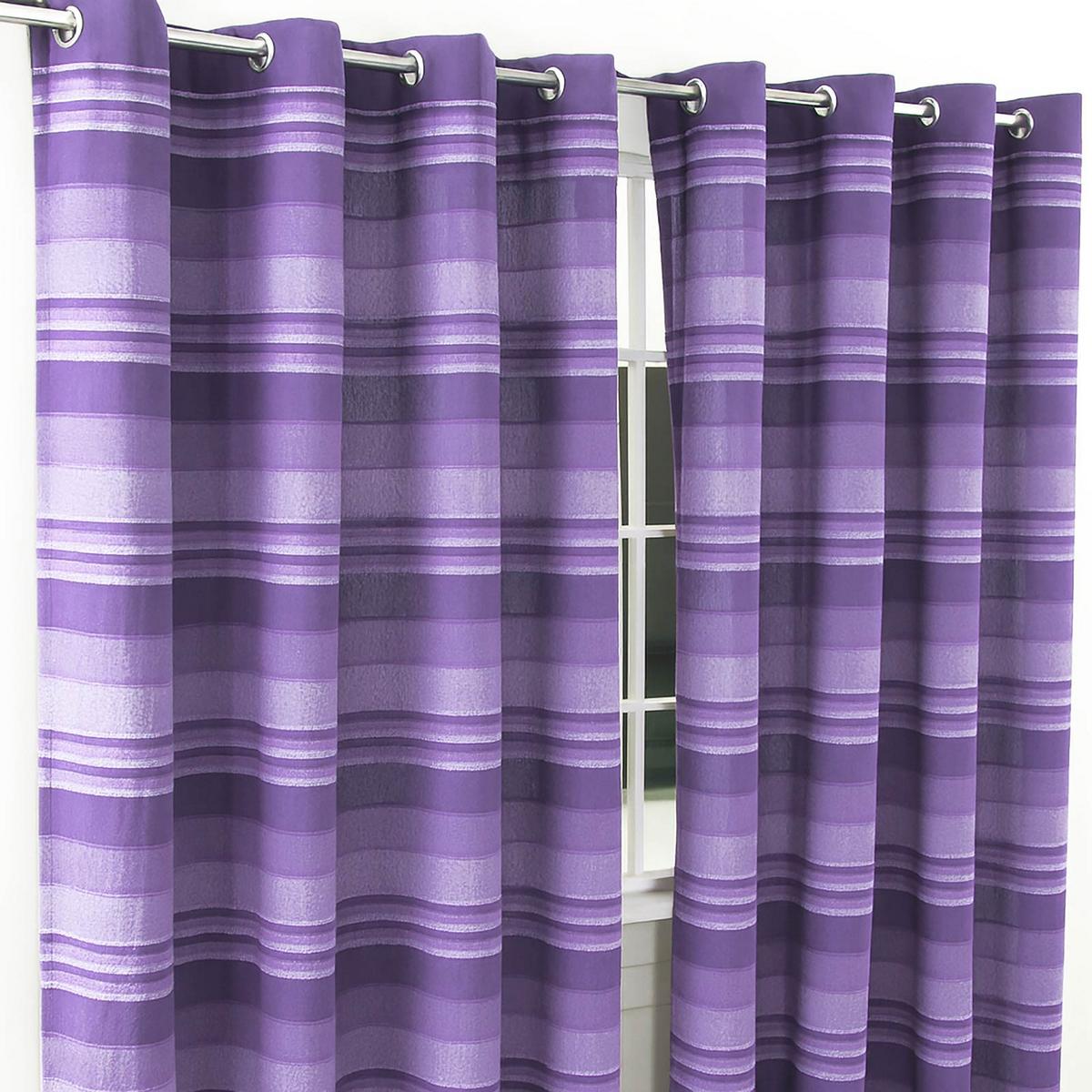 ÖSENVORHANG Morocco blickdicht 2er-Set, 167/228 cm - Lila, Textil (167/228cm) - Homescapes