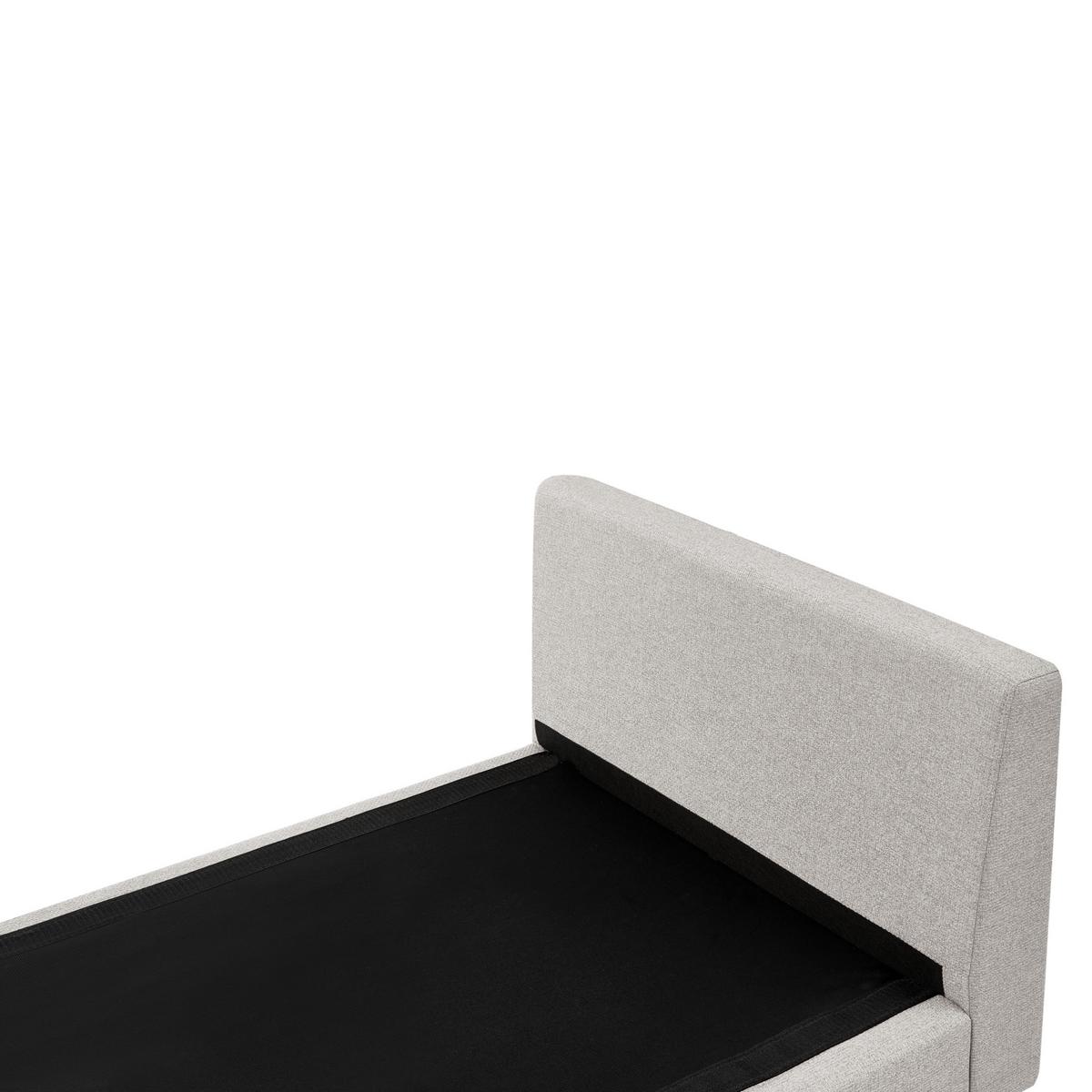 CHAISELONGUE Stoff Hellgrau Archiane - Hellgrau/Schwarz, Textil (170/60/85cm) - Beliani