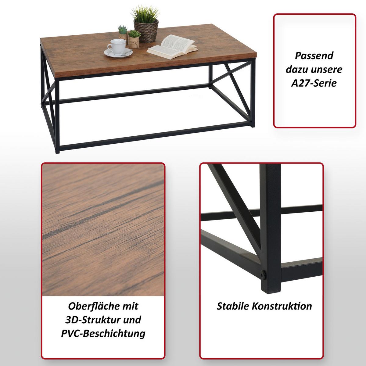 COUCHTISCH rechteckig Braun - Braun, Holzwerkstoff (60/110/44cm) - MCW