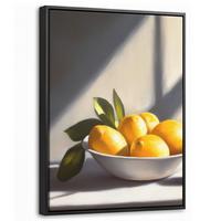LEINWAND Bilder mit Rahmen - Zitronen - Stilleben - Gelb - 30x40 - Gelb, Textil (30/40cm) - MuchoWow