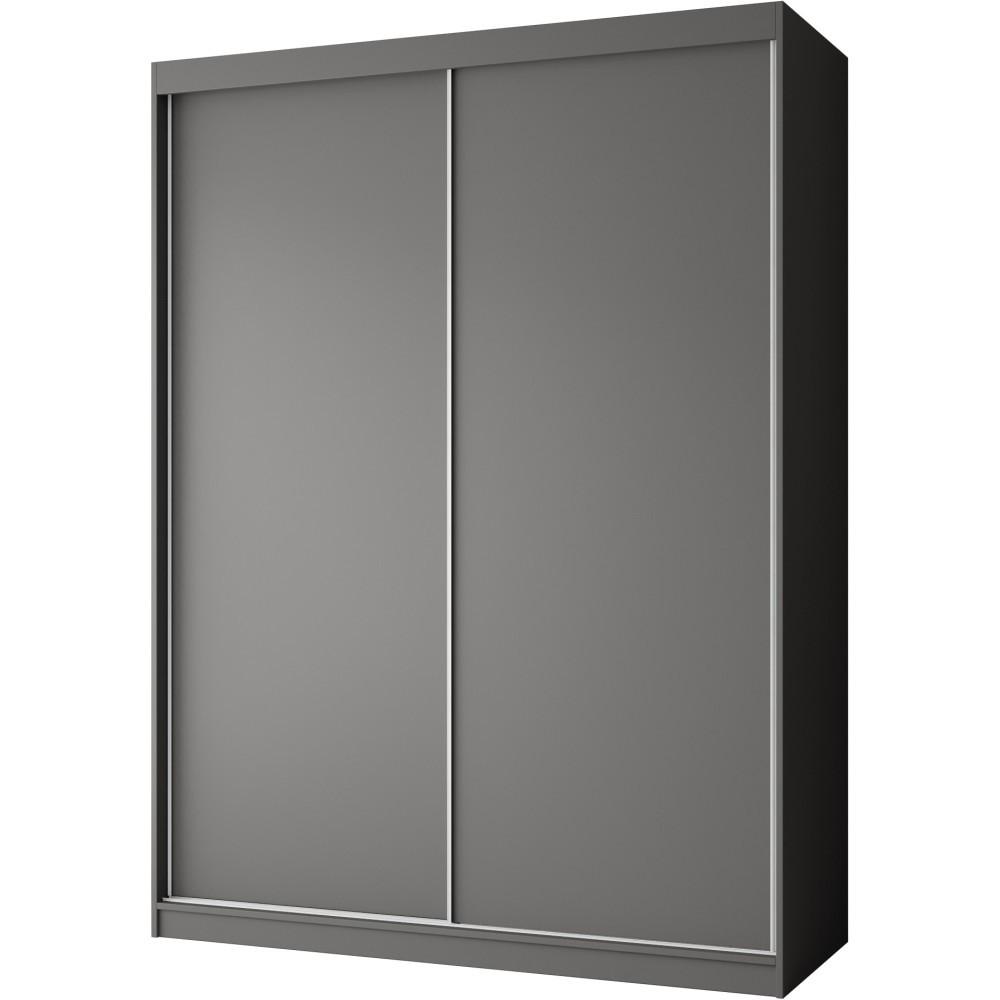 SCHWEBETÜRENSCHRANK Mario 160/216/61 graphit - Graphitfarben, Holzwerkstoff (160/216/61cm) - Beautysofa