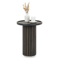 BEISTELLTISCH BEJA braun/weiß - Braun/Weiß, Holz/Naturmaterialen (38/38/53cm) - IDIMEX