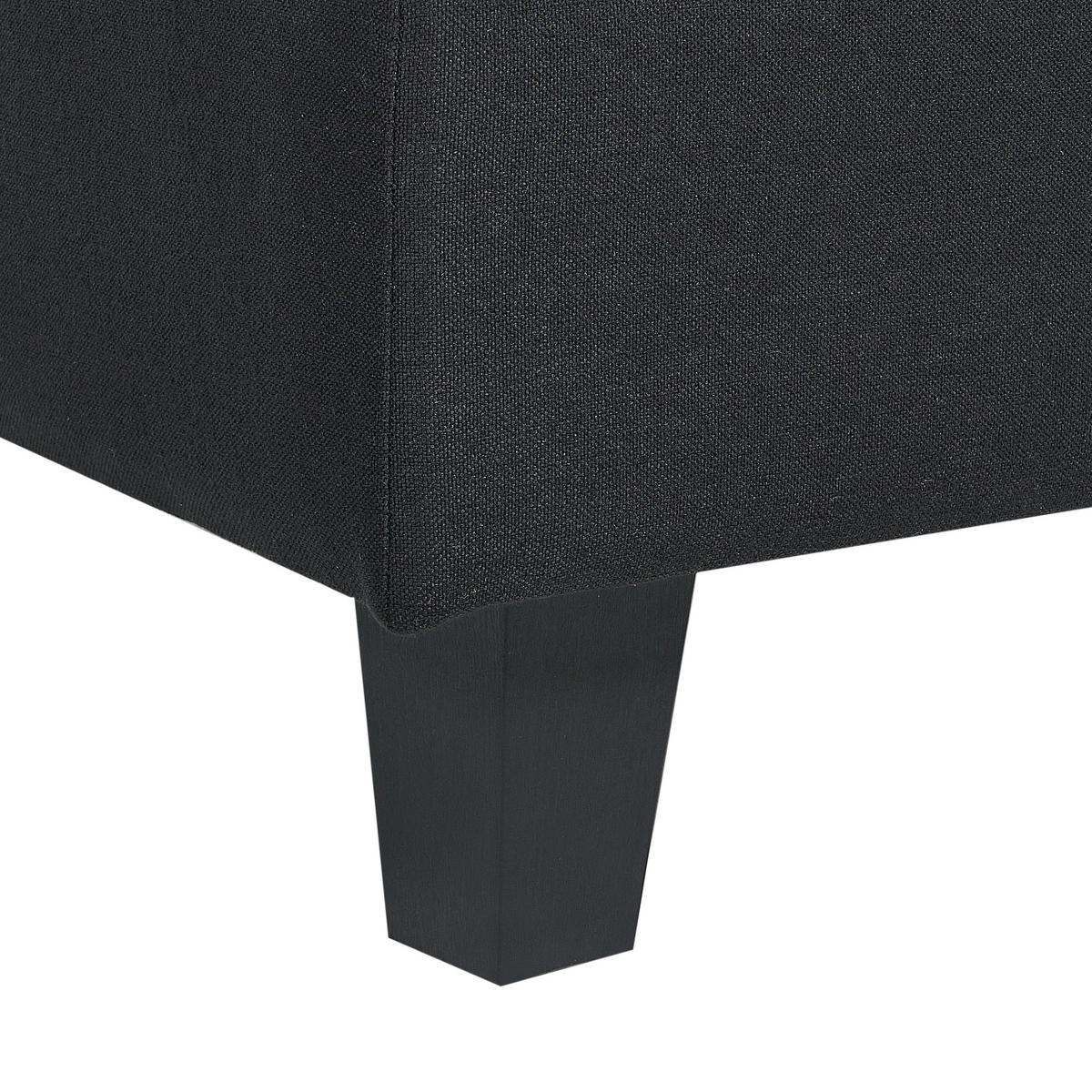 ECKMODUL Stoff Schwarz Unstad - Schwarz, Textil (76/72/76cm) - Beliani